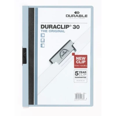 Abbildung von Durable Klemm Mappe Duraclip Original 30 (für 1 Blatt A4), 25 Stück, blau, 220006
