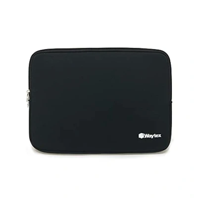 Abbildung von WAYTEX 71001 Schutzhülle für Tablet und Laptop, 10 11 Zoll, weiches Neopren, Schwarz