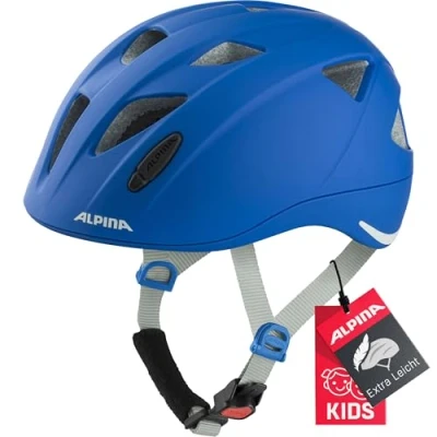 Abbildung von ALPINA XIMO L.E. Leichter, Sicherer &amp; Bruchfester Fahrradhelm Mit Optionalen LED Licht Für Kinder, blue matt, 47 51 cm