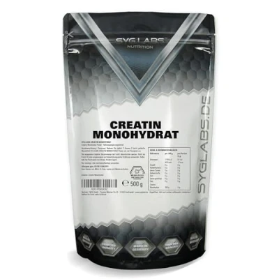 Abbildung von Creatin Monohydrat Pulver 500g reines Creatine vegan ohne Zusätze