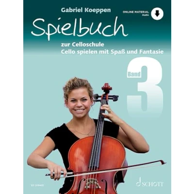 Abbildung von Spielbuch zur Celloschule: Cello spielen mit Spaß und Fantasie. 3. 1 3 Violoncelli, teilweise Klavier. Spielbuch. (Celloschule, 3)