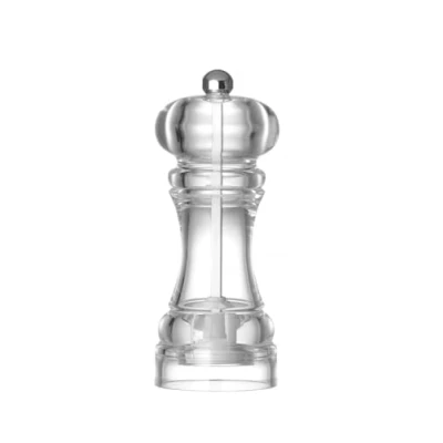 Abbildung von HENDI Salzmühle, Salzstreuer, Langlebiger Keramik Schleifmechanismus, Deckel lässt sich zum Nachfüllen leicht abnehmen, ABS und PMMA, 58x(H)146mm, transparent