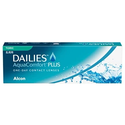 Abbildung von Dailies AquaComfort Plus Toric Tageslinsen weich, 30 Stück, BC 8.8 mm, DIA 14.4 CYL 0.75, ACHSE 90, 0.75 Dioptrien