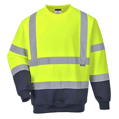 Abbildung von Portwest 2 farbiges Warnschutz Sweatshirt, Größe: M, Farbe: Gelb/Marine, B306YNRM