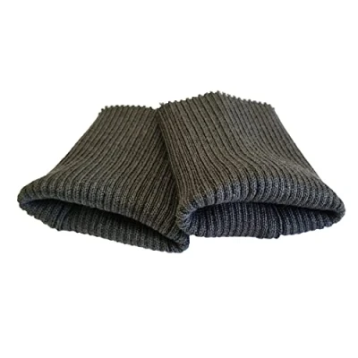 Abbildung von USIT, 2 Stück Ärmelbündchen für Schneiderbedarf aus Dickem Stoff, 8x9 cm, Ideal zum Reparieren von Jacken und Bombern, Dunkelgrau