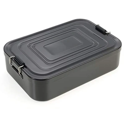 Abbildung von Troika Unisex Erwachsene Lunchbox, schwarz, Brotdose XL