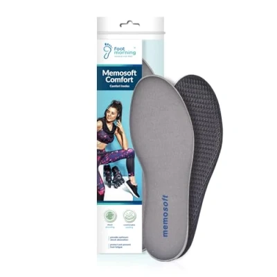 Abbildung von Einlegesohlen für Schuhe hochwertige, leichte, weiche und anpassbare Einlagen aus Memory Schaum Foot Morning Memosoft Comfort 36 EU