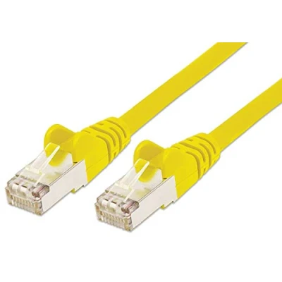 Abbildung von PremiumCord Netzwerkkabel, Ethernet, LAN &amp; Patch Kabel CAT6a, 10Gbit/s, S/FTP PIMF Schirmung, AWG 26/7, 100% Cu, schnell flexibel und robust RJ45 kabel, gelb, 2m