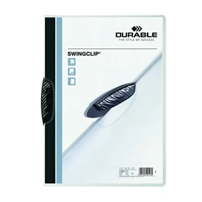 Abbildung von Durable Klemm Mappe Swingclip, aus PP, bis zu 30 Blatt A4, schwarz, 25er Packung, 226001