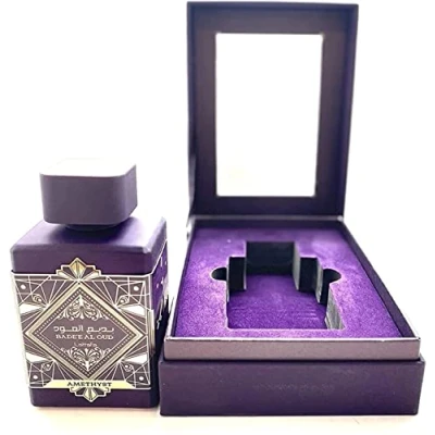 Abbildung von Amethyst Badee Al Oud Eau de Arabian Parfüm, 100 ml, Rosenduft, Vanille, Rose, Oud, verführerischer Duft zur Verführung der Sinne, für Damen
