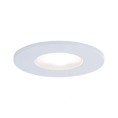 Abbildung von Paulmann 99936 LED Einbauleuchte Calla rund incl 1x5W IP65 Einbaustrahler Weiß matt Schranklicht Kunststoff, Aluminium Einbaulampe 4000K