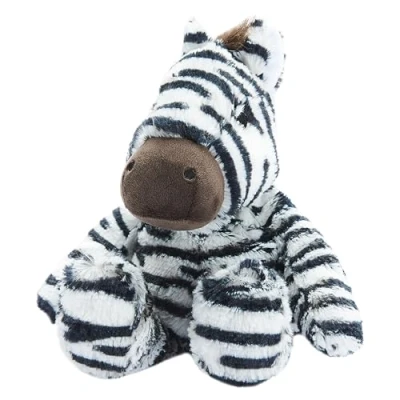 Abbildung von Warmies Plüsch Zebra Mikrowellen Erwärmbarer Gewichteter Teddy mit französischem Lavendelduft, heißer oder kalter Weizensack für kühle Entspannung und warme Linderung