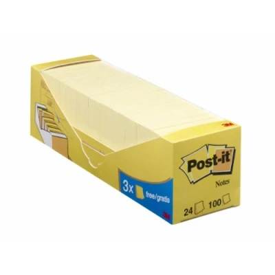 Abbildung von Post it 654 Y24 Haftnotiz Notes Promotion 76 x mm, gelb, 24 Blöcke a 100 Blatt