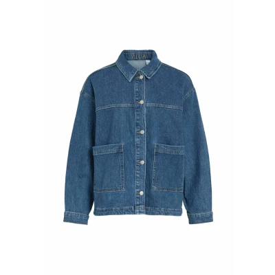 Abbildung von VILA Vijaf Jeansjacke, Damen, Größe: 34, Medium blue denim