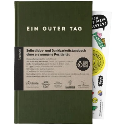 Abbildung von Ein guter Tag, Selbstliebe und Dankbarkeitstagebuch. Nur 5 6 Minuten am Tag. Für Dankbarkeit, Achtsamkeit, Journaling, Tagebuch (Wald)