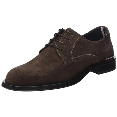 Abbildung von Tommy Hilfiger Herren Derby Schuh Core Suede Wildleder, Braun (Cocoa), 42