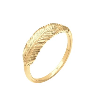 Abbildung von Elli Feather Ring goldcoloured, Damen, Größe: 54, Gold coloured