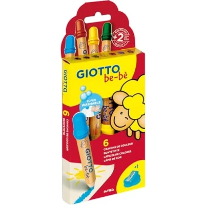 Abbildung von GIOTTO be bè F469600 Jumbo Farbstifte, 6 Stück (1er Pack)