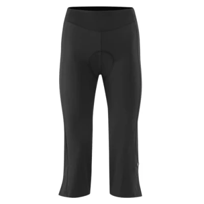 Abbildung von Gonso Jane, Damen Fahrradhose 3/4, Radtight mit Dry Up Air Sitzpolster, Hohe Bewegungselastizität und Komfortbund, Enganliegende Passform, Schwarz, Gr. 36