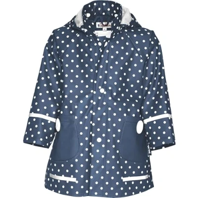 Abbildung von Playshoes Punkte Regenjacke / wasserabweisende Jacke für Kinder, Größe: 104, Marine