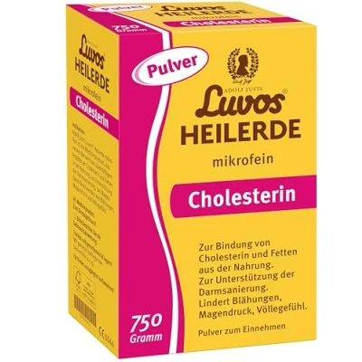 Abbildung von Luvos Heilerde mikrofein Pulver Naturheilmittel zur Bindung von Cholesterin und Fetten Lindert Blähungen, Magendruck, Völlegefühl Unterstützt die Darmsanierung 750 Gramm