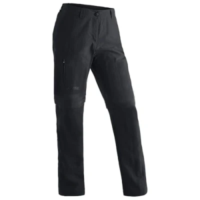 Abbildung von Maier Sports Nicole, Damen Wanderhose, Wasserabweisende Outdoorhose für unterschiedliche Aktivitäten, Praktische Zipp off Funktion, Dryprotec Technologie, Schwarz, 36