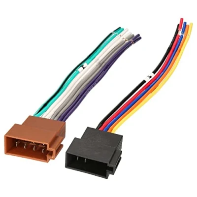 Abbildung von Audioproject A214 Autoradio Radioadapter ISO Buchse offene Enden Strom + Lautsprecher Kabel Universal kompatibel mit VW Opel Ford