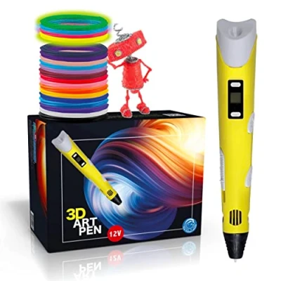 Abbildung von The Italian Home® 3D Stift Plus + PLA Filamente 20 Farben (4 fluoreszierend) Anleitung auf Italienisch und illustrierte als Gratis, professioneller Stift, nützliche Dinge, Geschenkideen