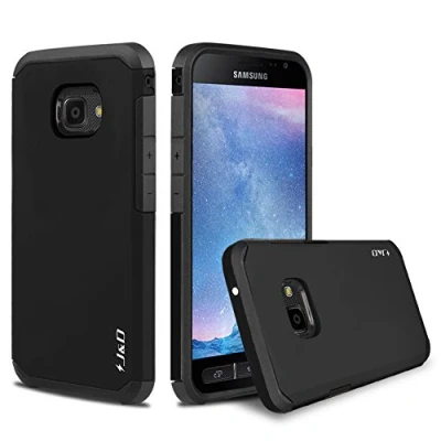 Abbildung von J&amp;D Kompatibel für Samsung Galaxy Xcover 4/Galaxy 4S Hülle, [ArmorBox] [Doppelschicht] [Heavy Duty Schutz] Hybrid Stoßfest Schutzhülle Schwarz
