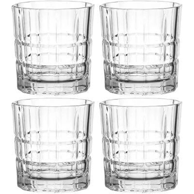 Abbildung von Leonardo Spiritii Trink Gläser, 4er Set, 250 ml, spülmaschinenfeste Wasser Saft Gläser mit Schliff, stoßfestes 022757