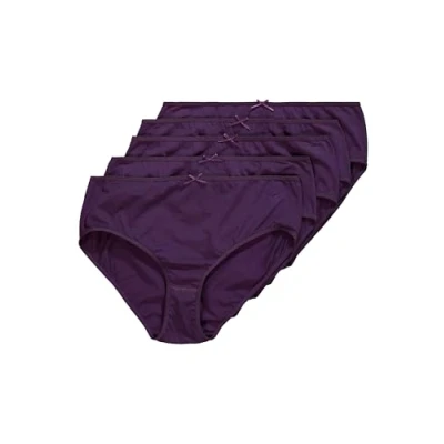 Abbildung von Ulla Popken 5 PACK Slip, Damen, Größe: 50/52, Aubergine