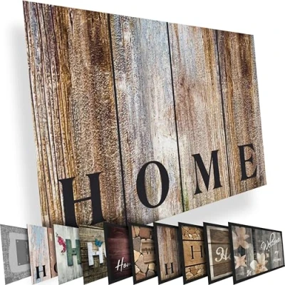 Abbildung von Valia Home Fußmatte Schmutzfangmatte Türmatte für Innen und Aussen Fussmatte Sauberlaufmatte rutschfest Fußabtreter Haustür Design 60 x 80 cm