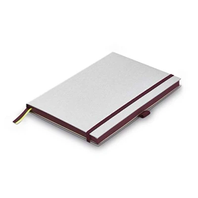 Abbildung von Lamy paper Hardcover A5 Notizbuch 810 Format DIN (145 x 210 mm) in dunkelviolett mit Lineatur, 192 Seiten und elastischem Verschlussband, black purple