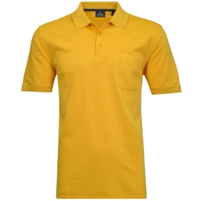 Abbildung von RAGMAN Herren Softknit Polo mit Brusttasche, Kurzarm L, Gelb 050