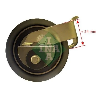 Abbildung von INA 531 0399 20 Spannrolle, Zahnriemen VOLKSWAGEN: Golf 4, Passat B5 Saloon, Sharan I, AUDI: A3 Hatchback, A6 C5 Avant, SEAT: Leon I Hatchback