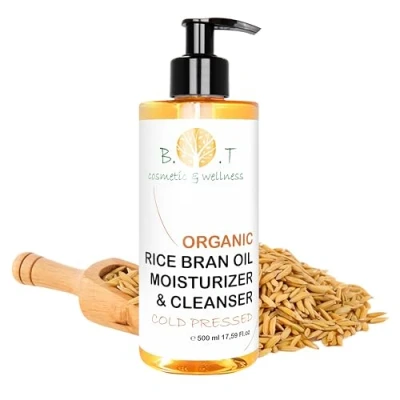 Abbildung von Ceramide Tiefenreinigungsöl Pflanzliche Reisceramiden Hautfeuchtigkeitscreme Wasserfester Make up Entferner Haaröl Anti Dehnungsstreifen Behandlung 100% Natürlich 500 ml Reis Öl Reinigungsöl
