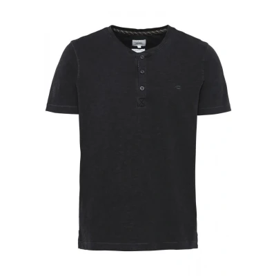 Abbildung von camel active Henley Tshirt basic, Herren, Größe: XL, Black