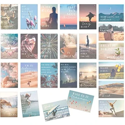 Abbildung von Edition Seidel Set 25 Postkarten Leben &amp; Momente mit Sprüchen Karten Spruch Geschenk Dekoidee, Liebe, Freundschaft, Leben, Motivation, Geburtstagskarten lustig Postkarte Karte SW03