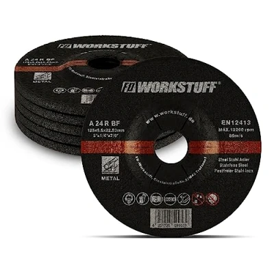 Abbildung von Schruppscheiben │ 10 Stück Ø 125 x 6 mm Für Trenn oder Winkelschleifer Schleifmopteller │Schleifscheiben Stahl &amp; NE Metall by FD Workstuff