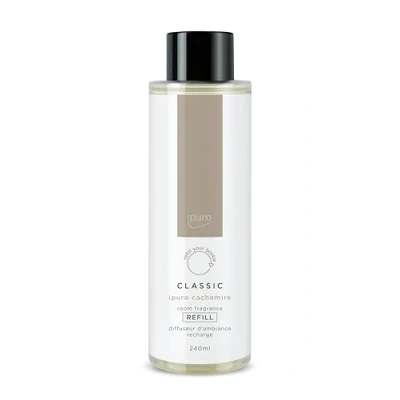 Abbildung von ipuro Classic Raumduft Nachfüllflasche CASHMERE 240ml Raumerfrischer mit zarter Rose &amp; würziger Johannisbeere über Zedernholz Amber Duft Nachfüller für Diffuser + Stäbchen Lufterfrischer Refill