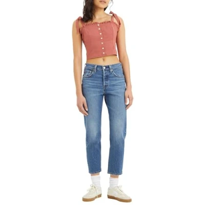 Abbildung von Levi&#039;s 501 CROP Jeans Straight Leg, Damen, Größe: 24x26, Erin can&#039;t wait stretch