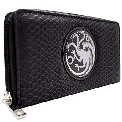 Abbildung von Game of Thrones Feuer und Blut Portemonnaie Clutch Münzfach &amp; Kartenhalter, Schwarz