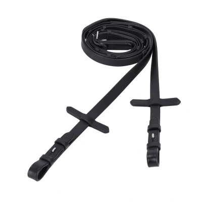 Abbildung von Schockemöhle Zügel Soft Rubber Stops Schwarz/Silber