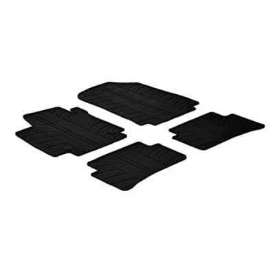 Abbildung von Gledring 0053 Fußmattensatz Gummi vorne und hinten 4 schwarz 750mm 550mm RENAULT: Captur, Clio