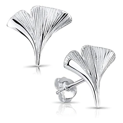 Abbildung von Materia Gingko Ohrringe Silber 925 Damen Ohrstecker rhodiniert SO 392