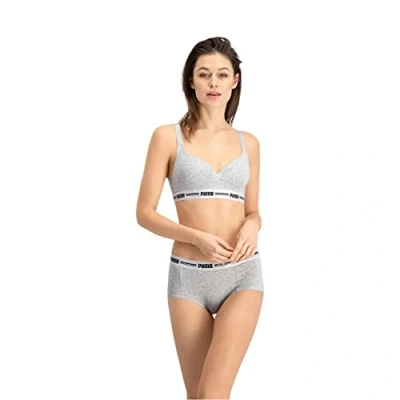 Abbildung von Puma Women Padded Bustier, Damen, Größe: XL, Grau