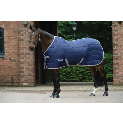 Abbildung von Weatherbeeta Medium Stable Rug Comfitec 210D Channel Quilt Standard Neck 220g Navy/Silver/Red