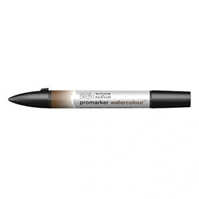 Abbildung von Winsor &amp; Newton 0201076 Aquarellmarker 2 Spitzen, Pinsel und feiner Spitze, lichtecht, hochpigmentierte Aquarellfarben für Kalligrafie, Zeichnungen Umbra gebrannt