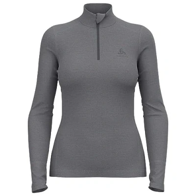 Abbildung von odlo Damen Funktionsunterwäsche Langarm Shirt mit Reißverschluss MERINO 260, steel grey melange, L