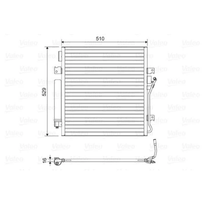 Abbildung von VALEO 814163 Klimakondensator mit Trockner Aluminium 510